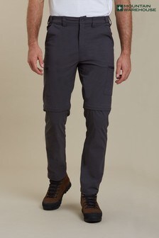 Mountain Warehouse Grey Trek Stretch Convertible Mens Trousers (P26790) | ₪ 153