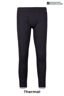 Mountain Warehouse Black/Grey Merino Mens Thermal Trousers with Fly (P26796) | ₪ 128