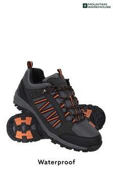 Mountain Warehouse Pure Black Path Waterproof Mens Walking Shoes (P26829) | ₪ 160