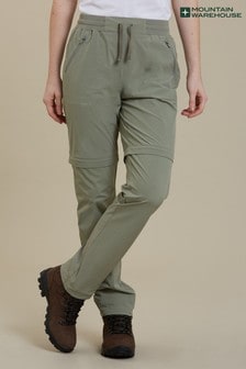 Mountain Warehouse Khaki Explorer Womens Zip-Off Convertible Walking Trousers (P27434) | €55