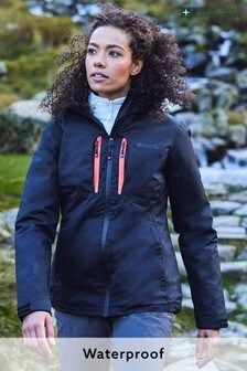 Смолянисто-черный - Женская непромокаемая куртка Mountain Warehouse Rainforest Outdoor (P27482) | €57