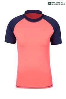 וורוד קורל  - חולצת שחייה מתייבשת במהירות עם שרוולים קצרים והגנת Upf50+ לנשים של Mountain Warehouse (P27497) | ‏98 ₪