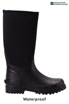 Mountain Warehouse Black Womens Long Neoprene Waterproof Mucker Walking Boots (P27536) | $132