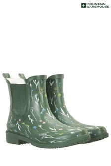 Mountain Warehouse Green Womens Printed Ankle Rubber Wellies (P27559) | 54 €