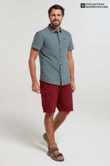 Mountain Warehouse Green Coconut Slub Texture 100% Cotton Mens Shirt g (P27697) | $40