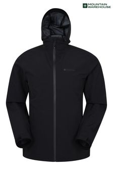 Czarny - Mountain Warehouse Covert Mens Lightweight, Waterproof Outdoor Jacket (P27732) | 405 zł