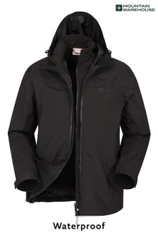 Mountain Warehouse Black Urban Extreme Recycled 3-in-1 Mens Waterproof and Breathable Jacket (P27750) | €95