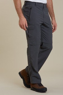 Mountain Warehouse Grey Explore Convertible Mens Walking Trousers g (P27808) | OMR25