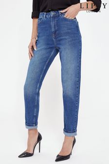 Echt blauw - Lipsy - Mom Kira jeans met hoge taille  (P27955) | €43