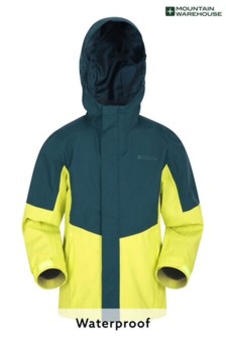 Mountain Warehouse Green Meteor Kids Waterproof, Breathable Outdoor Jacket (P28154) | €40