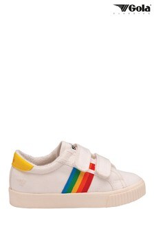 נעלי ספורט לילדים של Gola דגם Tennis Mark Cox עם רצועות קנבס צבעוניות