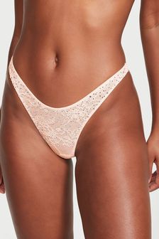 Victoria's Secret Purest Pink Sugar Coated Embellishment Thong Knickers (P30020) | €29