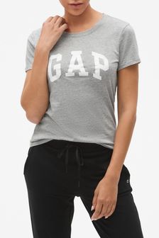 Gap Light Grey Cotton Logo Short Sleeve Crew Neck T-Shirt (P30059) | 90 zł