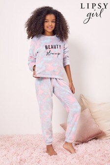 Lipsy Multi Bue And Pink Cosy Twosie Fleece Pyjama (P30152) | 33 € - 38 €