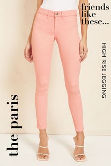 Friends Like These Pink High Waisted Jeggings (P31123) | 9 BD