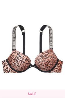 Victoria's Secret Shine Strap Bali Bombshell Add-2-cups Push-up Bikini Top
