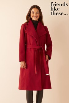 Friends Like These Funnel Neck Wrap Coat