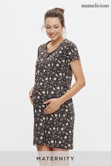 Mamalicious Black Maternity Nursing Night Dress (P35127) | €32