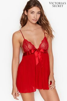 Victoria's Secret Lipstick Red Sheer Pleated Babydoll (P36590) | 66 €