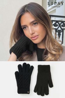 Lipsy Black Cosy Lined Touch Screen Glove (P38457) | ₪ 38