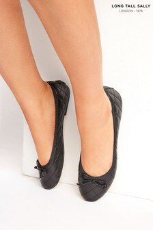 Long Tall Sally Black Quilted Ballet Shoe (P38654) | 87 €