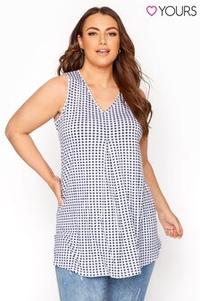 Yours Blue Gingham Swing Vest (P38759) | ₪ 36