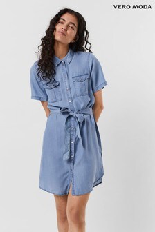 Vero Moda Blue Lightweight Denim Shirt Dress (P40852) | $58