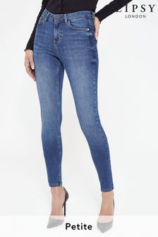 Lipsy Authentic Blue Petite Mid Rise Skinny Kate Jeans (P43250) | kr680