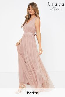Anaya With Love Light Pink Petite Bow Back Wide Strap Maxi Dress (P46664) | €40