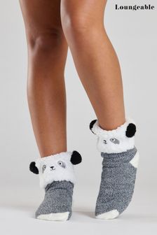 Loungeable Grey Panda Knit Socks (P47000) | €13.50