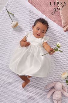Elfenbein mit Spitze - Lipsy Baby Kleid für Blumenmädchen (P47250) | 57 € - 60 €