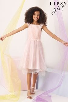 Lipsy Pink Lace Bodice Occasion Dress (P47682) | $75 - $85