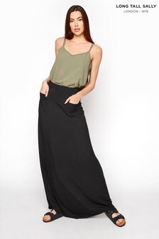 Long Tall Sally Black Maxi Fit and Flare Skirt (P48181) | $35