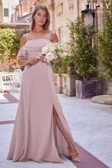 Lipsy Purple Cold Shoulder Bridesmaid Maxi Dress (P48442) | €43