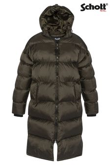 Schott Extra Long Hooded Padded Jacket