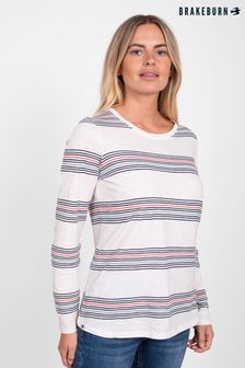 Brakeburn White Rhett Stripe T-Shirt (P50764) | €17