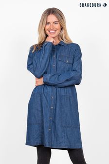 Brakeburn Blue Denim Utility Shirt Dress (P50777) | €37