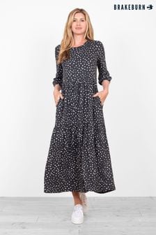 Brakeburn Grey Spotty Jersey Dress (P50833) | €34