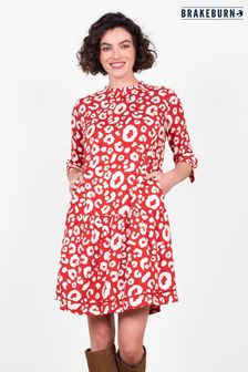 Brakeburn Orange Leopard Print Dress (P50837) | 205 zł