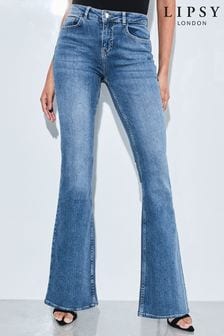 Bleu - Jeans évasées Chloe taille mi-haute Lipsy (P52025) | €43