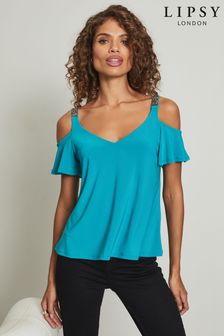 Lipsy Green Embellished Strap Top (P56145) | $42