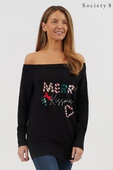Fashion Union Kissmas One Shoulder Christmas Jumper (P56172) | 34 €