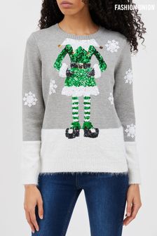 Elf - Pulover Fashion Union cu model Crăciun (P56182) | 167 LEI
