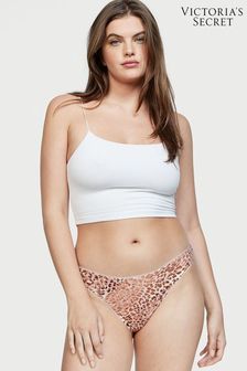 Victoria's Secret Toasted Almond Leopard Brown Cotton Thong Knickers (P57207) | €4.50