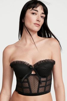 Victoria's Secret Black Velvet Corset Bra Top (P57383) | €86