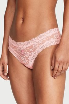 Victoria's Secret Pretty Blossom Pink Birthstone Embroidery Cheeky Lace Knickers (P57949) | kr260