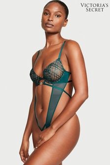 Victoria's Secret Black Ivy Green Geo Bodysuit (P57951) | €98