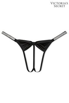 Victoria's Secret Black Bow Shine G String Knickers (P57952) | €40