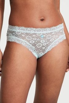 Victoria's Secret Resort Blue Birthstone Embroidery Cheeky Lace Knickers (P57965) | €4.50