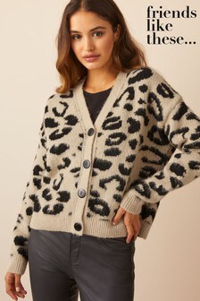 Friends Like These Animal Short Button Through Cardigan (P58594) | 41 €